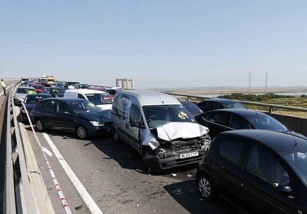 تصادف زنجیرهای تصادف زنجیرهای,اخبار حوادث,خبرهای حوادث,حوادث