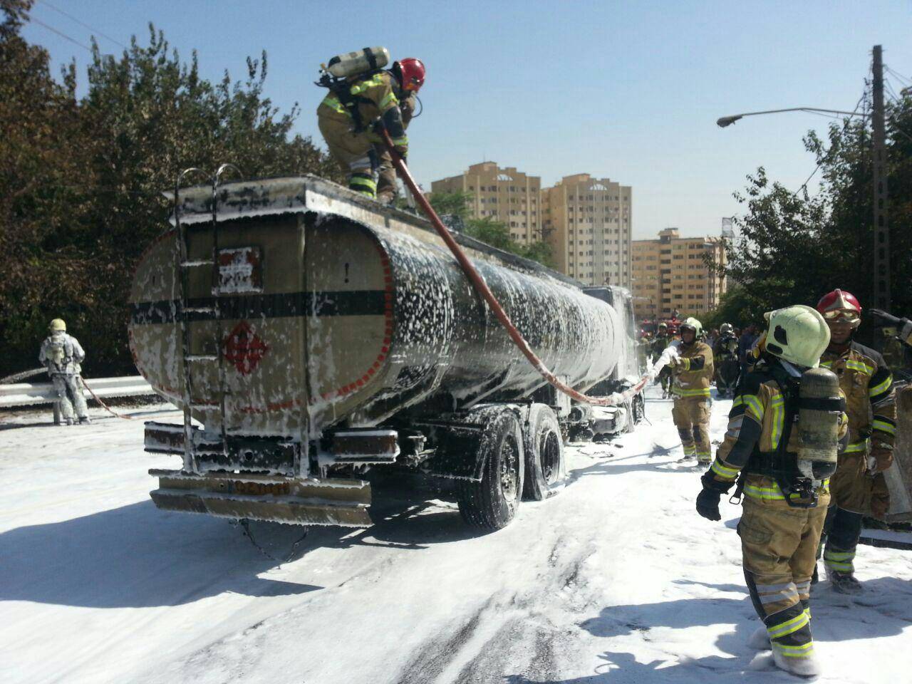 حریق تانکر لیتری بنزین در تهران,اخبار حوادث,خبرهای حوادث,حوادث امروز