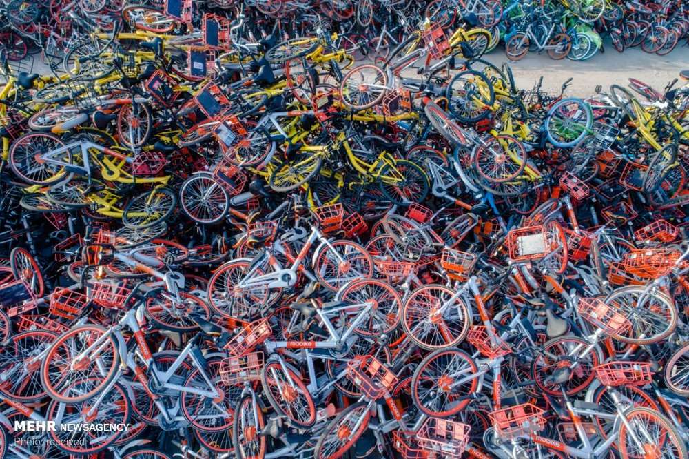 عکس دوچرخه های اشتراکی در چین‎,تصاویردوچرخه های اشتراکی در چین‎,عکس دوچرخه