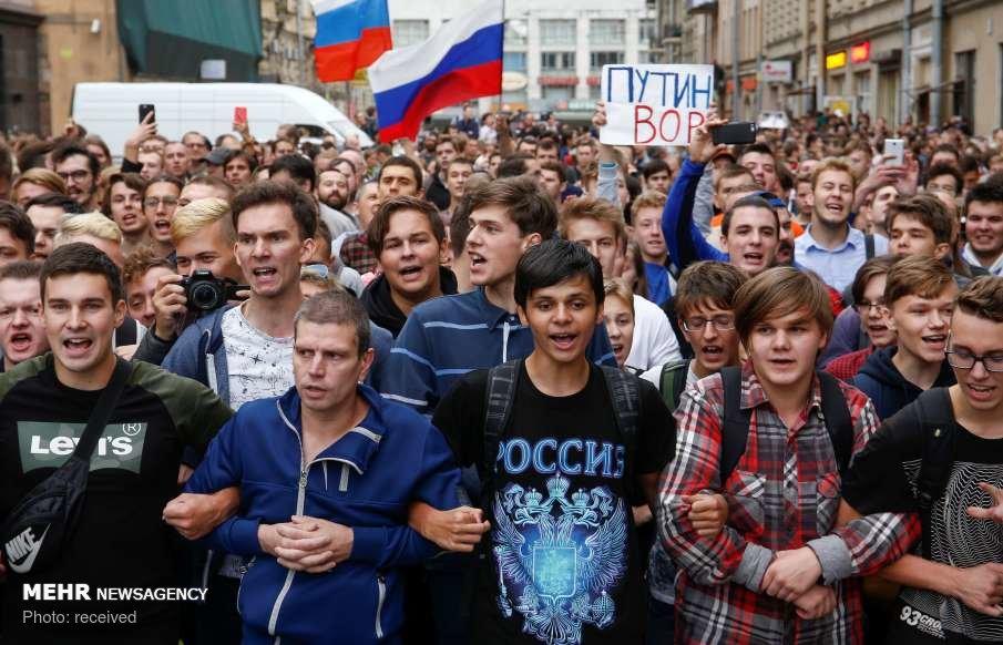 تصاویر تظاهرات در روسیه,تصاویر تظاهرات ضد دولتی در روسیه,تصاویر تظاهرات مردمی