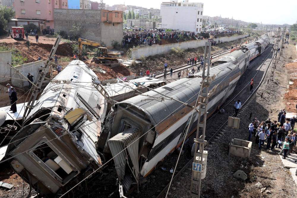 خروج قطار از ریل در مغرب,اخبار حوادث,خبرهای حوادث,حوادث
