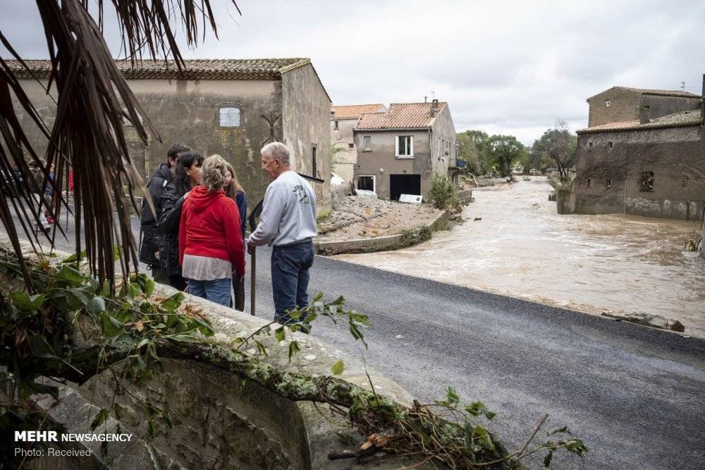 تصاویرخسارات سیل در فرانسه‎,عکس بارندگی های سیل آسا در فرانسه, عکسهای سیل در جنوب فرانسه