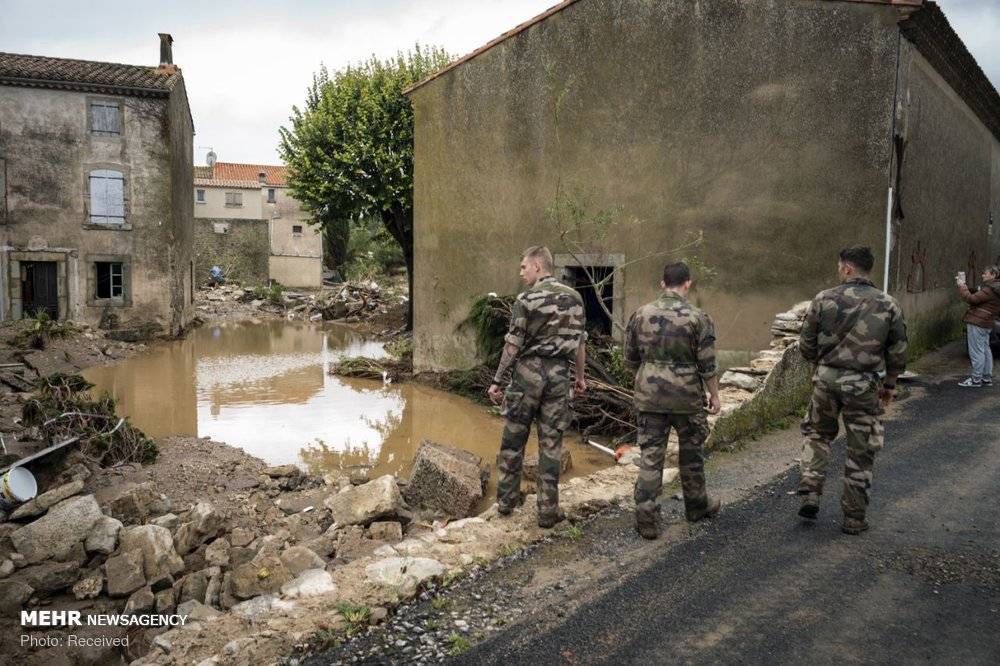 تصاویرخسارات سیل در فرانسه‎,عکس بارندگی های سیل آسا در فرانسه, عکسهای سیل در جنوب فرانسه
