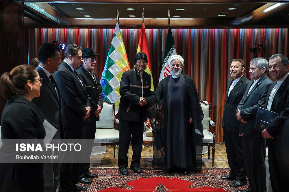 تصاویر دیدار حسن روحانی و رئیس جمهور بولیوی,عکس های دیدار حسن روحانی و اوا مورالس,تصاویر دیدار حسن روحانی و عبدالله عبدالله