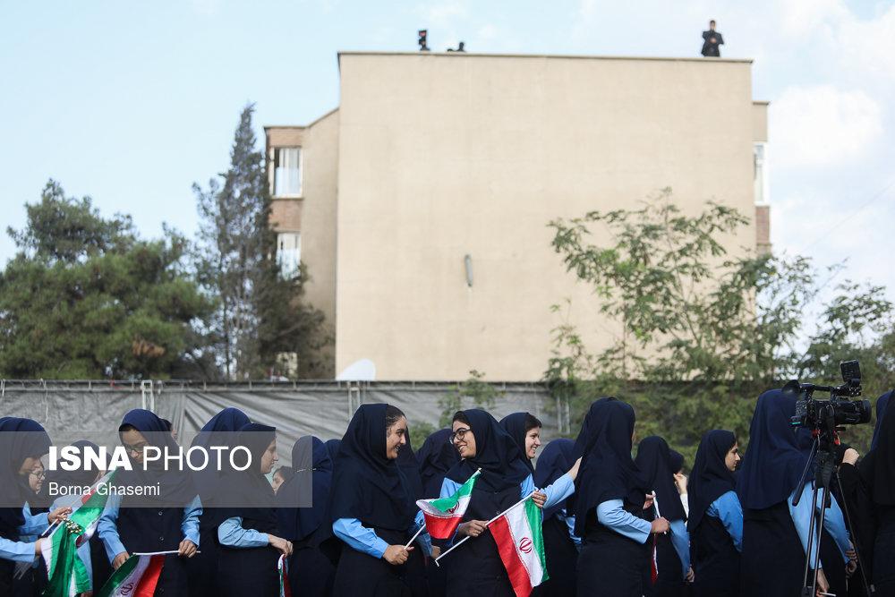 تصاویر بازگشایی مدارس و حسن روحانی,عکسهای روحانی در آئین بازگشایی مدارس,عکس های آغاز سال تحصیلی جدید