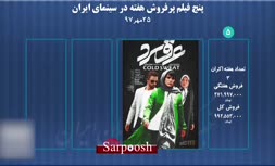 پرفروش‌ترین فیلم‌های سینمای ایران (پنج شنبه 26 مهر 1397)