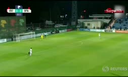 ویدئو/ ورود سگ بازیگوش به زمین فوتبال در گرجستان