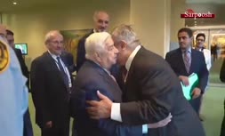 ویدئو/ دیدار و گفتگوی صمیمانه وزیران خارجه سوریه و بحرین در حاشیه نشست سازمان ملل