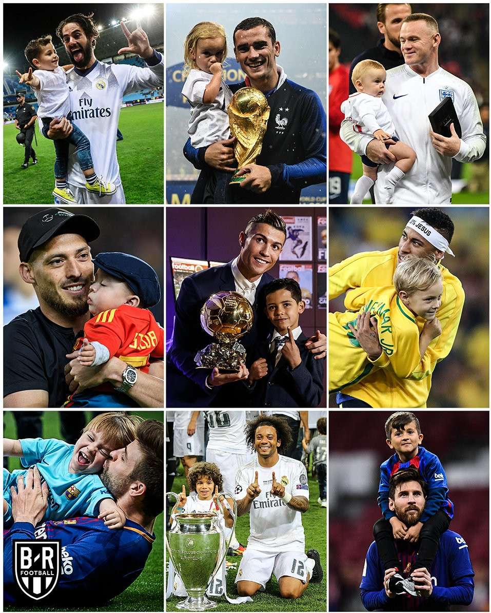 ستاره‌های فوتبال دنیا در کنار فرزندانشان,اخبار ورزشی,خبرهای ورزشی,اخبار ورزشکاران