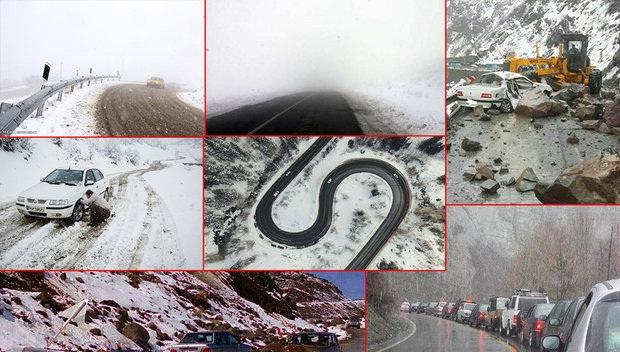 بارش برف و کمبود سوخت در جاده چالوس,اخبار اجتماعی,خبرهای اجتماعی,محیط زیست