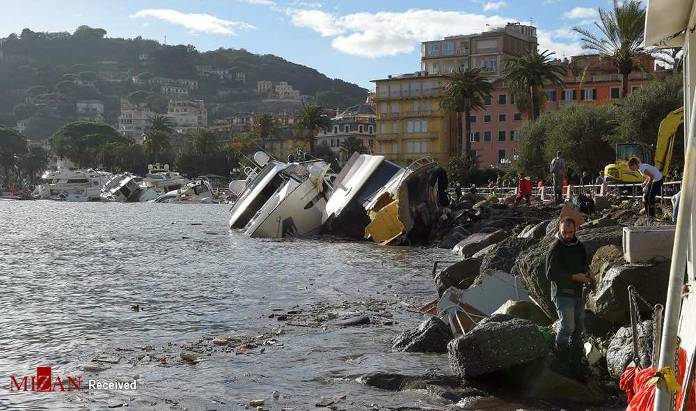 عکس خسارت بارش و طوفان در ایتالیا,تصاویرخسارت بارش و طوفان در ایتالیا,عکس خسارت بارش درایتالیا
