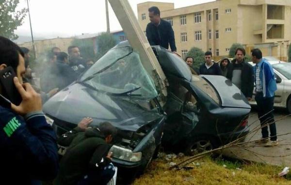 تصادف در بزرگراه تهران و کرج,اخبار حوادث,خبرهای حوادث,حوادث