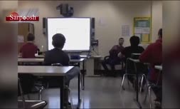 لحظه وقوع زلزله 7 ریشتری در یک مدرسه واقع در آلاسکا