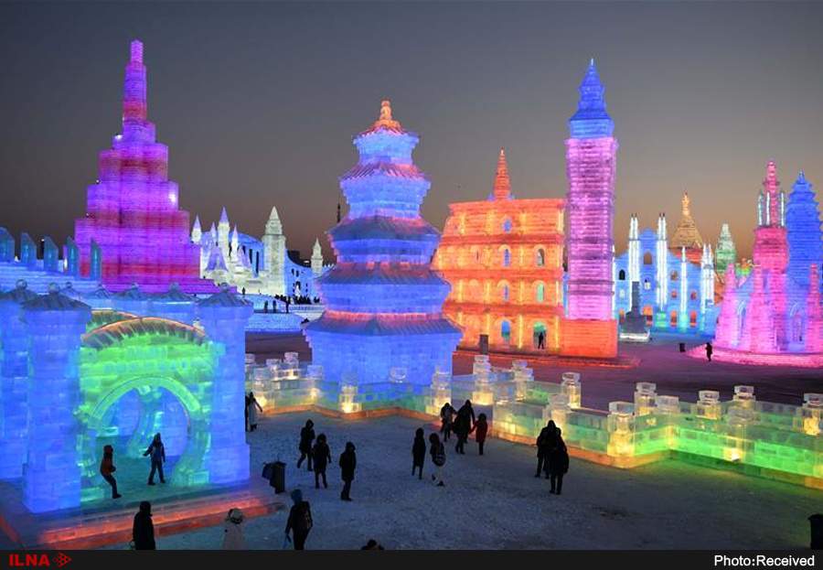 تصاویر شهر یخی در چین,عکس های شهر یخی در چین,تصاویری از شهر یخی چین