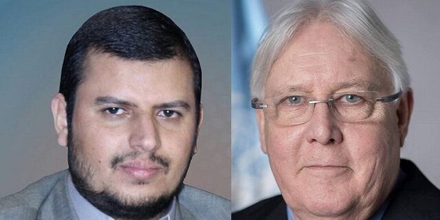 عبدالملک الحوثی و مارتین گریفیث,اخبار سیاسی,خبرهای سیاسی,خاورمیانه