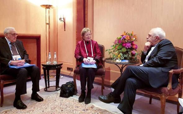 دیدار ظریف و اخضر ابراهیمی و مری رابینسون,اخبار سیاسی,خبرهای سیاسی,سیاست خارجی
