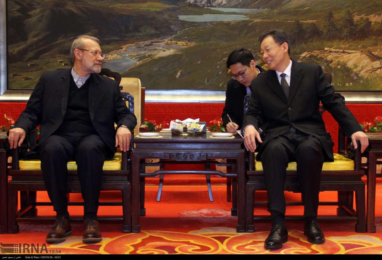عکس سفرعلی لاریجانی به چین,تصاویرسفرعلی لاریجانی به چین,عکس دیدارعلی لاریجانی و لی ژان شو