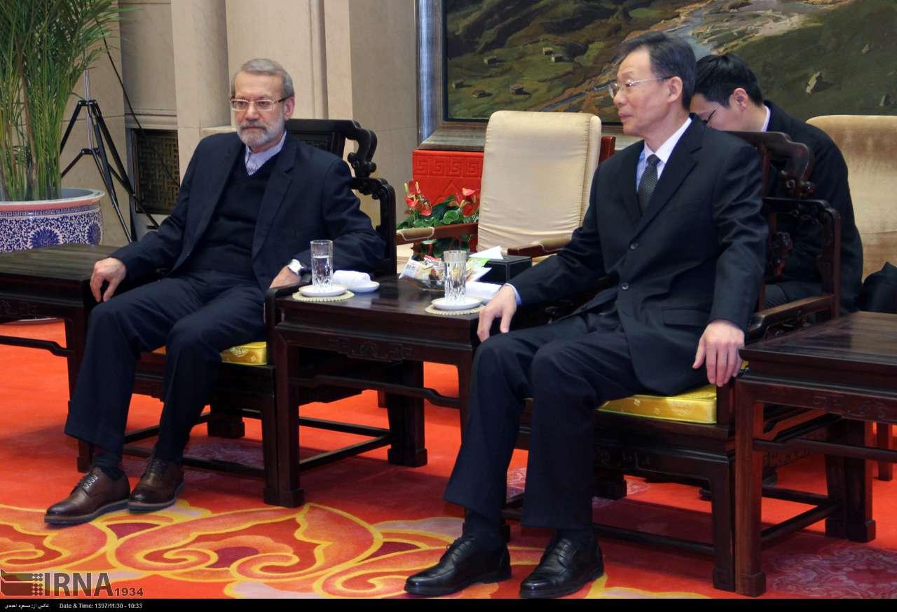 عکس سفرعلی لاریجانی به چین,تصاویرسفرعلی لاریجانی به چین,عکس دیدارعلی لاریجانی و لی ژان شو