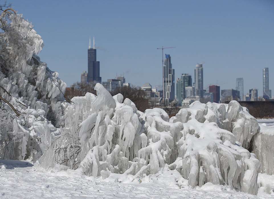 تصاویر سرما در آمریکا,عکسهای سرما و یخبندان در آمریکا,عکس های هوای بسیار سرد آمریکا
