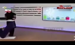 فیلم/ وحشت مجری از گربه روی آنتن زنده