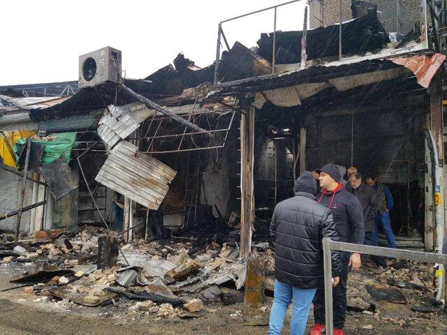 آتش سوزی مغازه های چالوس,اخبار حوادث,خبرهای حوادث,حوادث امروز