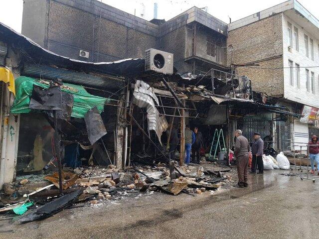 آتش سوزی مغازه های چالوس,اخبار حوادث,خبرهای حوادث,حوادث امروز