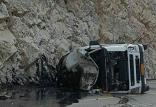 حادثه واژگونی تانکر در پلدختر,اخبار حوادث,خبرهای حوادث,حوادث