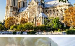 تصاویر کلیسا نوتردام,عکس های کلیسا نوتردام پس از آتش سوزی,عکس های آتش گرفتن کلیسای نوتردام