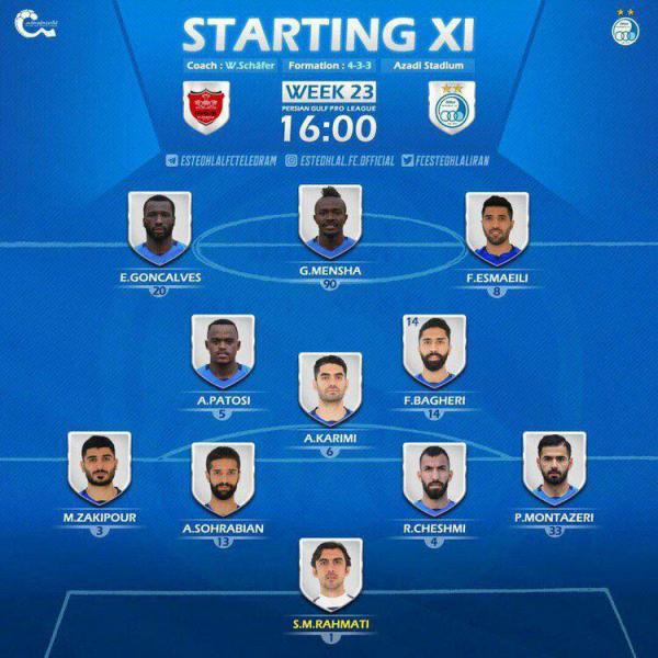 ترکیب پرسپولیس و استقلال برای دربی 89,اخبار فوتبال,خبرهای فوتبال,لیگ برتر و جام حذفی