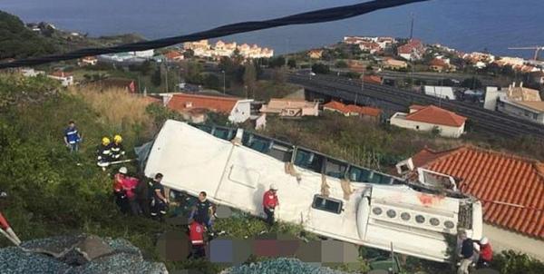 واژگونی اتوبوس حامل گردشگران در پرتغال,اخبار حوادث,خبرهای حوادث,حوادث
