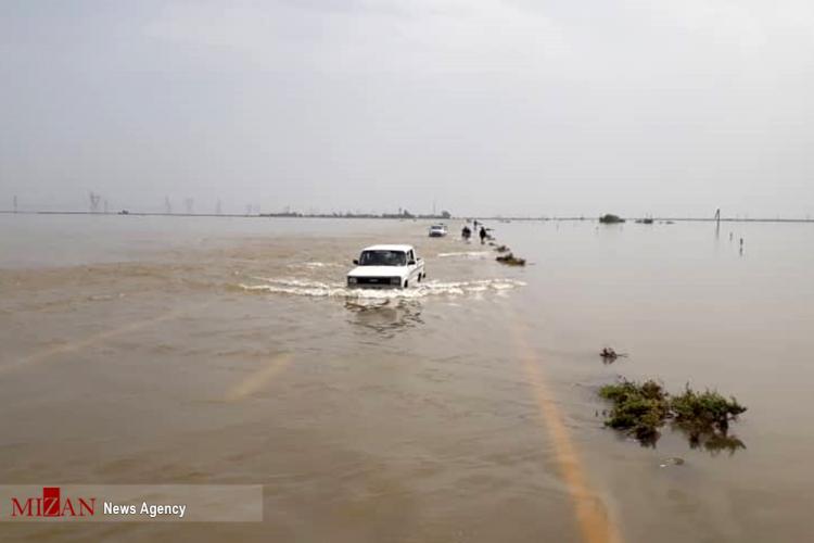 تصاویر سیل شادگان,عکس های سیل در شادگان خوزستان,عکس های غرق شدن خودروها در سیلاب خوزستان