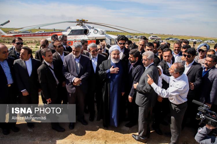 تصاویر سفر حسن روحانی به خوزستان,عکس های سفر روحانی به خوزستان,تصاویر حضور رئیس جمهور در خوزستان