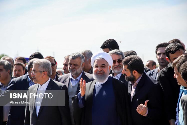 تصاویر سفر حسن روحانی به خوزستان,عکس های سفر روحانی به خوزستان,تصاویر حضور رئیس جمهور در خوزستان