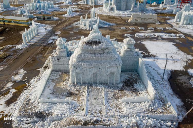 تصاویرآب شدن یخ های جشنواره یخ هاربین‎,عکس های جشنواره یخ هاربین‎,تصاویری از فستیوال یخ در چین