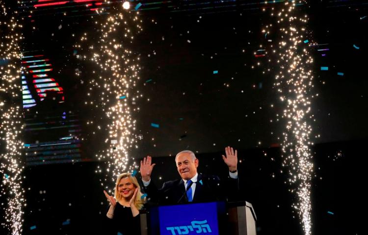 تصاویر نتانیاهو و همسرش در جشن پیروزی در انتخابات اسرائیل,عکس نتانیاهو در جشن انتخابات اسرائیل,عکس نتانیاهو و همسرش در جشن انتخابات