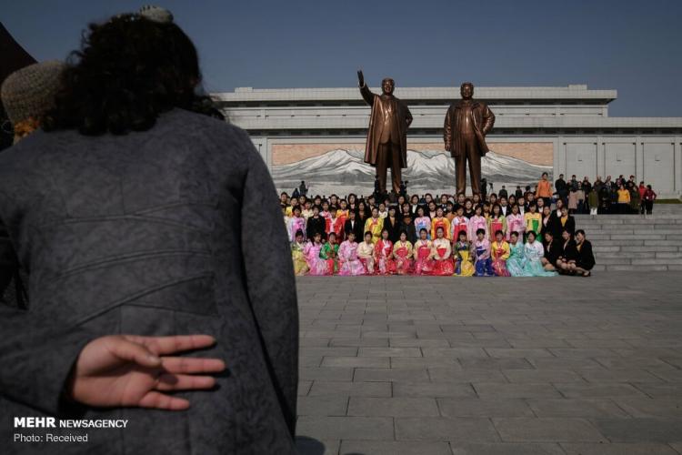 تصاویر روز خورشید در کره شمالی‎,عکس های کره شمالی,تصاویر جشن در کره شمالی