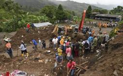 عکس رانش زمین در کلمبیا,تصاویر رانش زمین در کلمبیا,عکس خسارات رانش زمین در کلمبیا