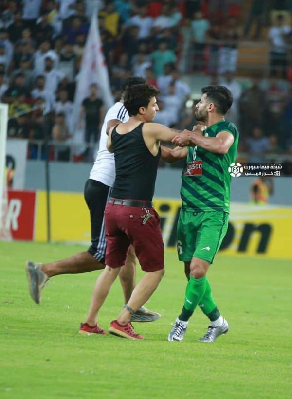 درگیری تماشاگران عراقی با بازیکنان ذوب آهن,اخبار فوتبال,خبرهای فوتبال,حواشی فوتبال