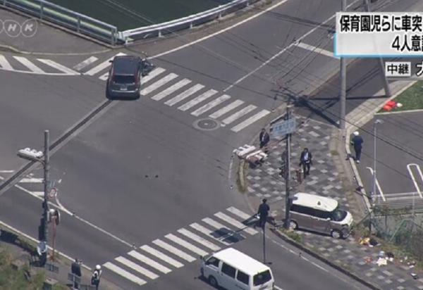 مله خودرو با دانش آموزان در ژاپن,اخبار حوادث,خبرهای حوادث,حوادث