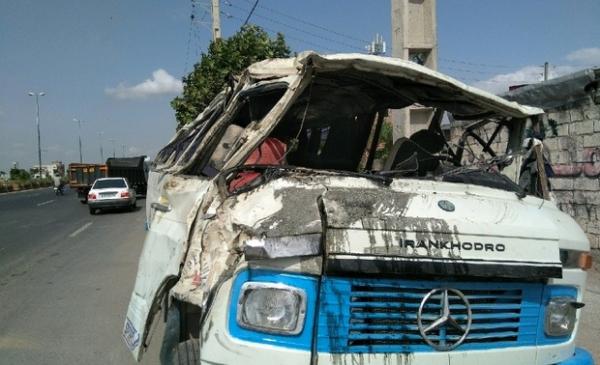 حادثه انحراف مینی بوس در بابل حادثه انحراف مینی بوس در بابل,اخبار حوادث,خبرهای حوادث,حوادث