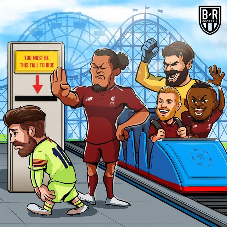 کاریکاتور شکست بارسلونا مقابل لیورپول,کاریکاتور,عکس کاریکاتور,کاریکاتور ورزشی