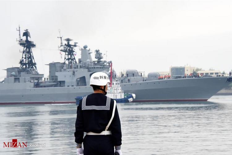 تصاویر رزمایش دریایی چین و روسیه,عکس های رزمایش دریایی چین و روسیه,تصاویر ناوگان نظامی دریایی چین و روسیه