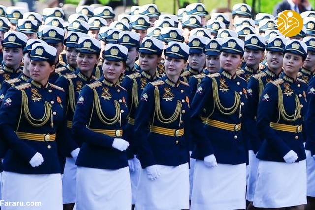 تصاویر رژه ی زنان نظامی روس,عکس های رژه ی زنان نظامی روس,تصاویرزنان نظامی روس