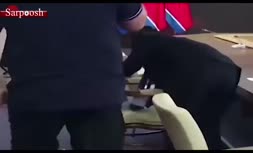 ویدئو/ شستشوی صندلی رهبر کره شمالی با الکل پیش از دیدار با پوتین