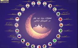 اینفوگرافیک تعطیلات ویژه عید فطر در کشورهای اسلامی