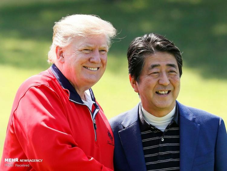 تصاویر سفر ترامپ به ژاپن,عکس های ترامپ در سفر ژاپن,عکس های سفر ترامپ به توکیو