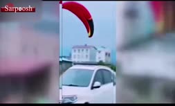 فیلم/ سقوط وحشتناک پاراموتور در متل‌قو