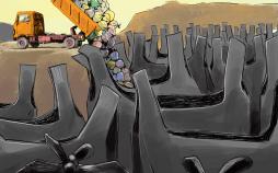 کاریکاتور میزان مصرف پلاستیک در ایران,کاریکاتور,عکس کاریکاتور,کاریکاتور اجتماعی