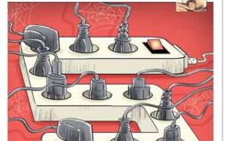 کاریکاتور افزایش مصرف برق در تابستان,کاریکاتور,عکس کاریکاتور,کاریکاتور اجتماعی