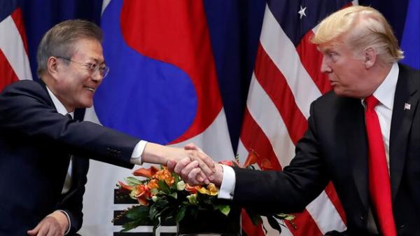 رئیس‌جمهور آمریکا در دیدار با همتای کره‌ای,اخبار سیاسی,خبرهای سیاسی,سیاست خارجی
